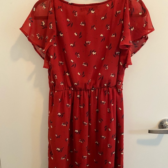 Forever 21 red floral mini dress - Picture 2 of 4